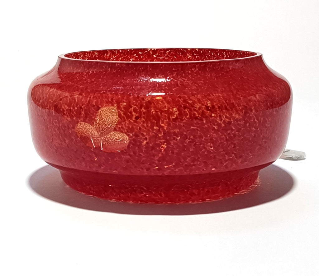 Taça de vidro soprado com luz, Aurora Coral Flor de Lis – vista 2