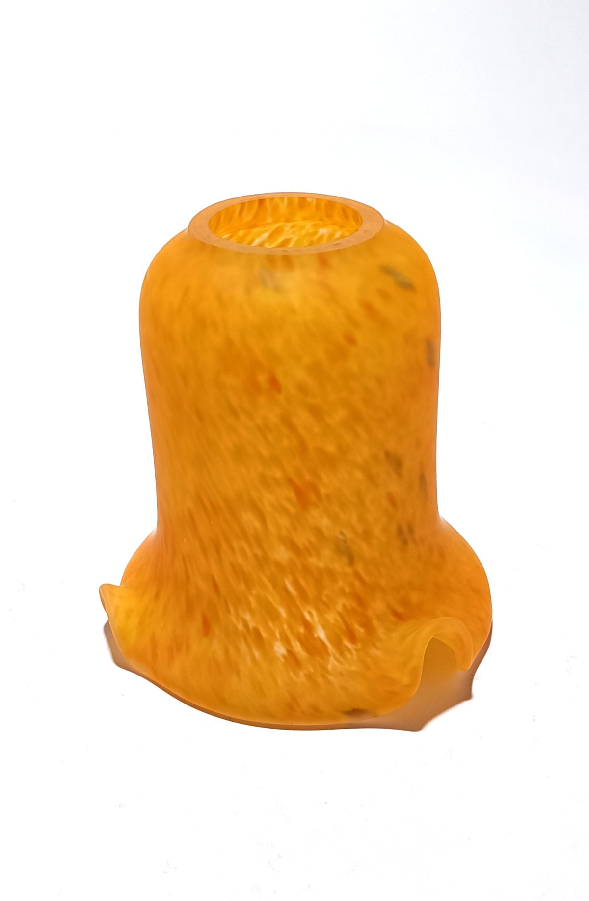 Tulipa laranja com grão verde e aba curta, para candeeiro – vista 2