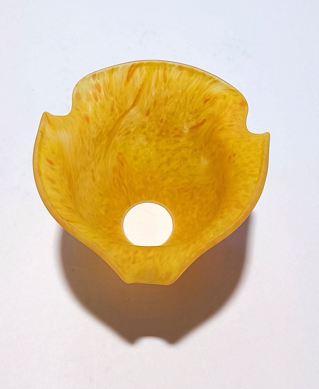 Tulipa laranja média com grão verde e aba curta, para candeeiro – vista 2