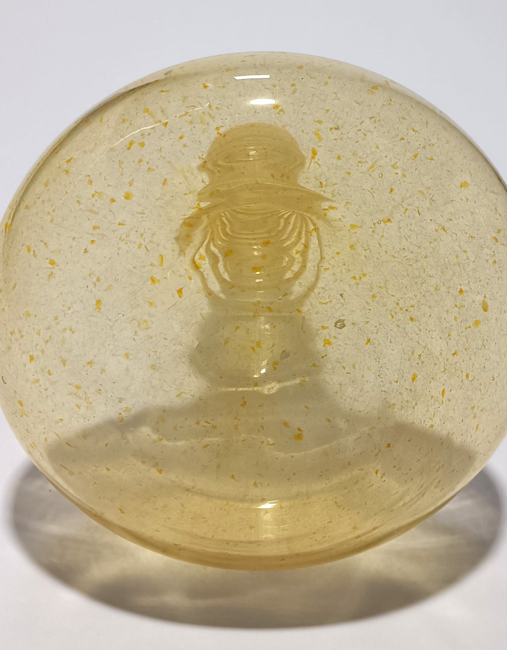 Vaso âmbar ondulado em vidro soprado – vista 8