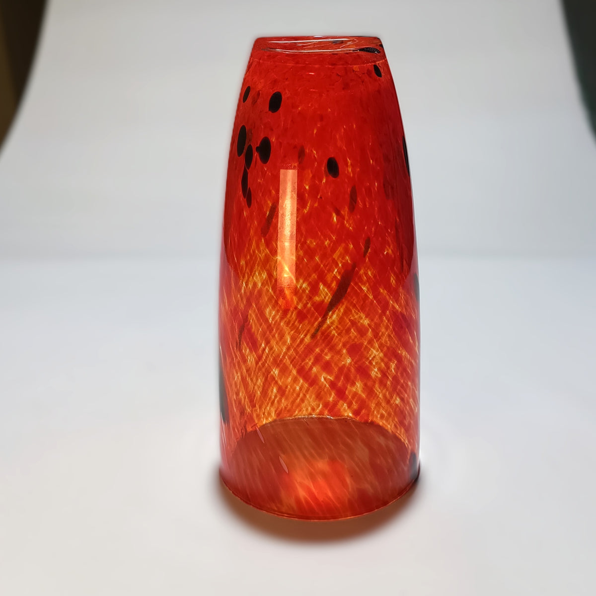 Vaso decorativo em vidro soprado, Fogo – vista 5