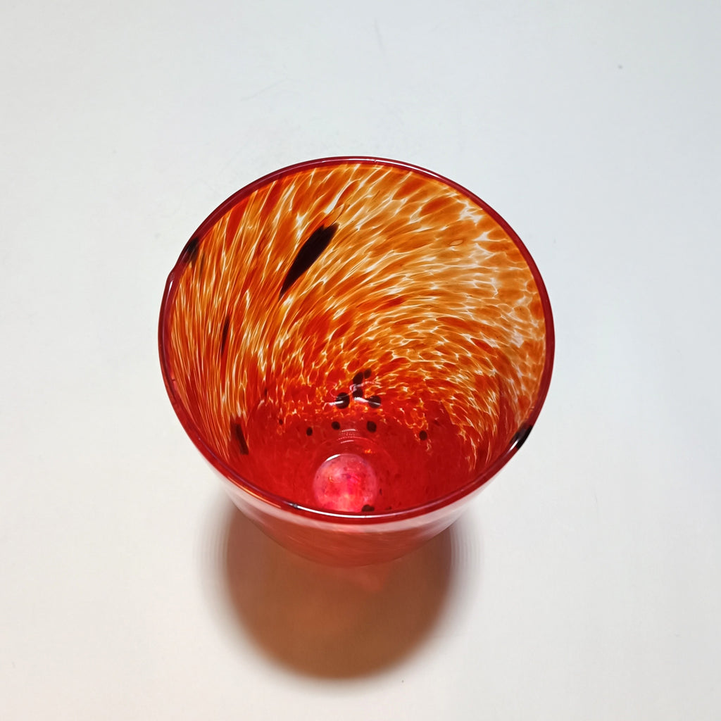 Vaso decorativo em vidro soprado, Fogo – vista 7