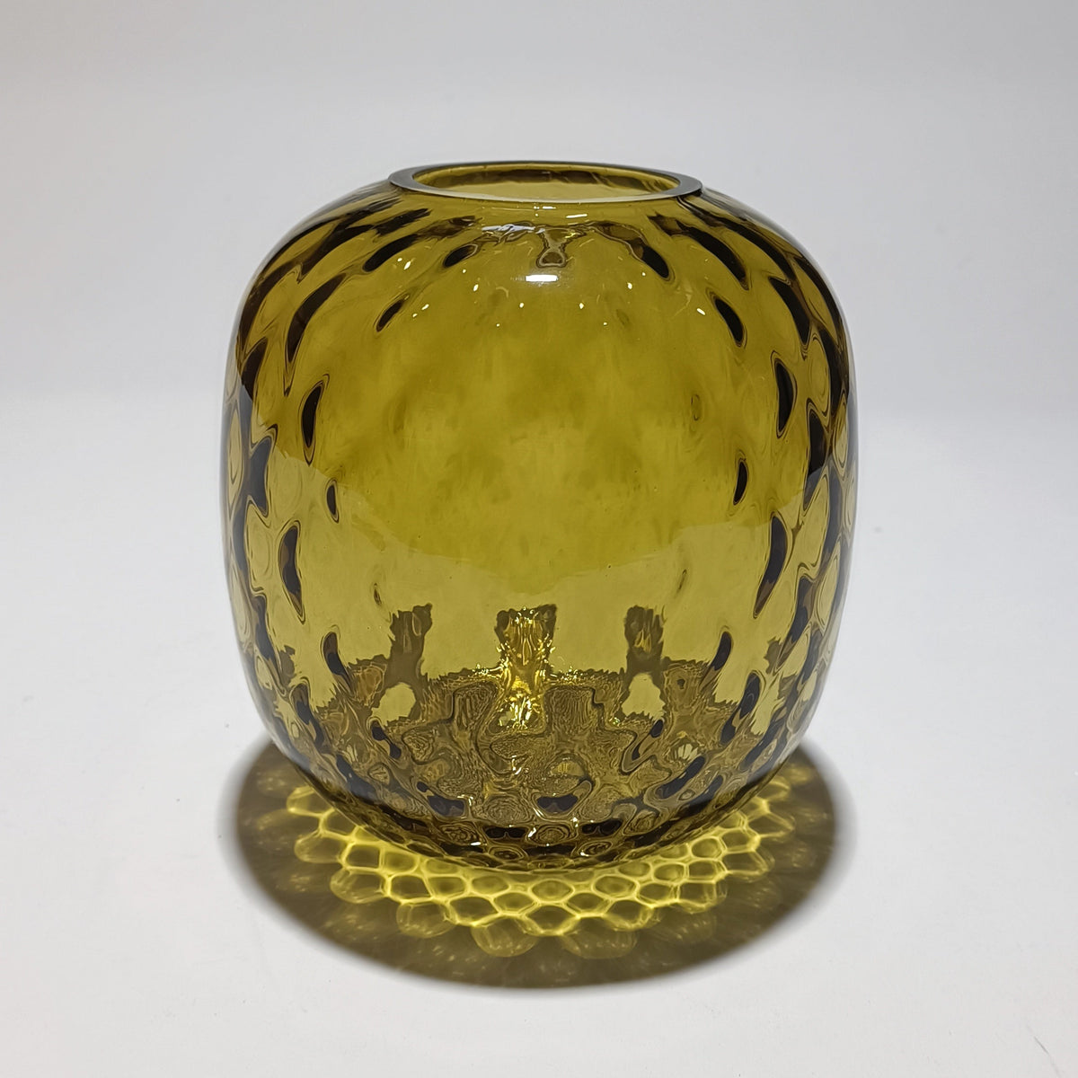 Vaso em vidro soprado com canelado direito – vista 2