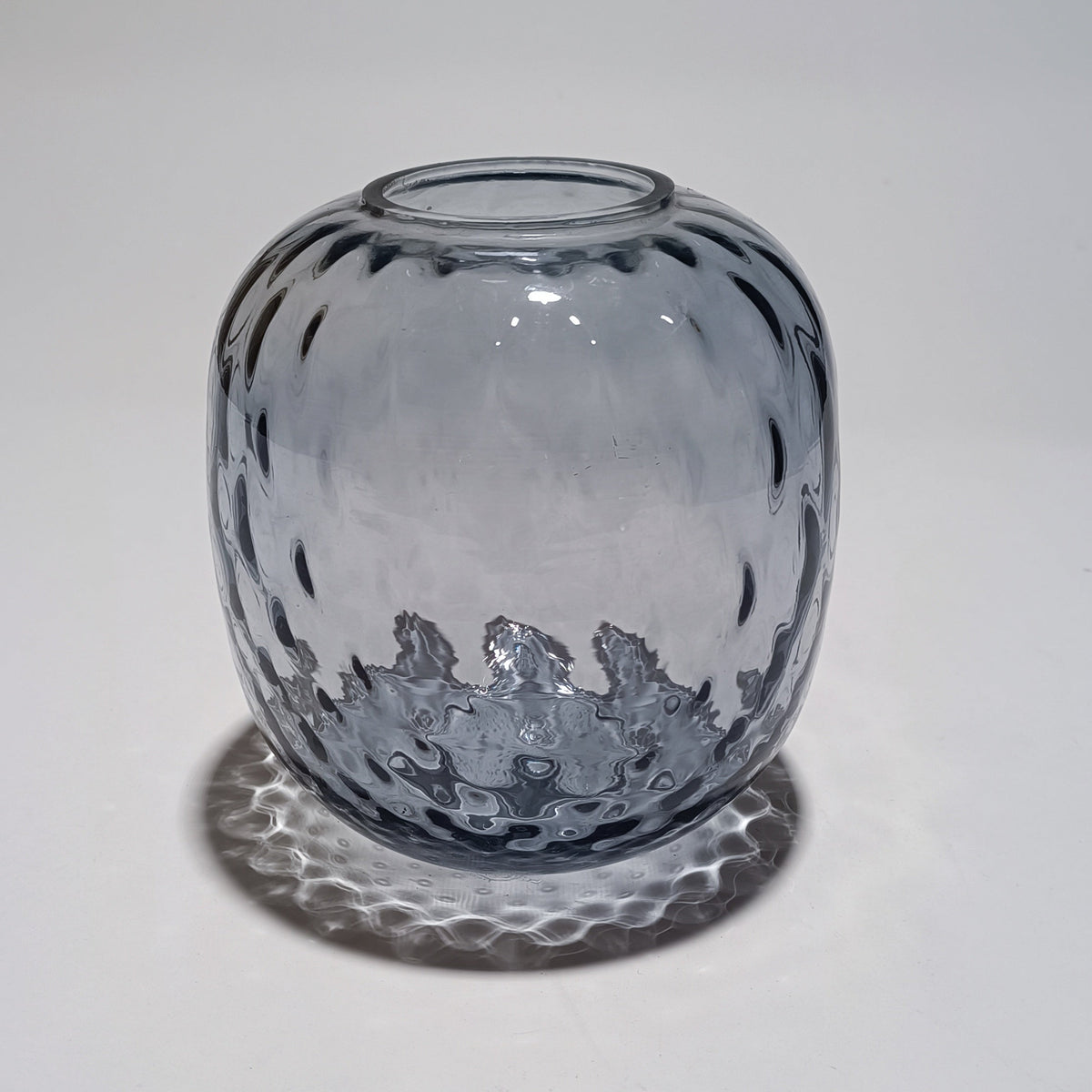 Vaso em vidro soprado com canelado direito – vista 4