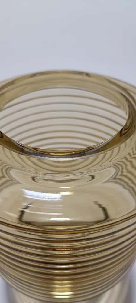 Vaso em vidro soprado, castanho e transparente – vista 2