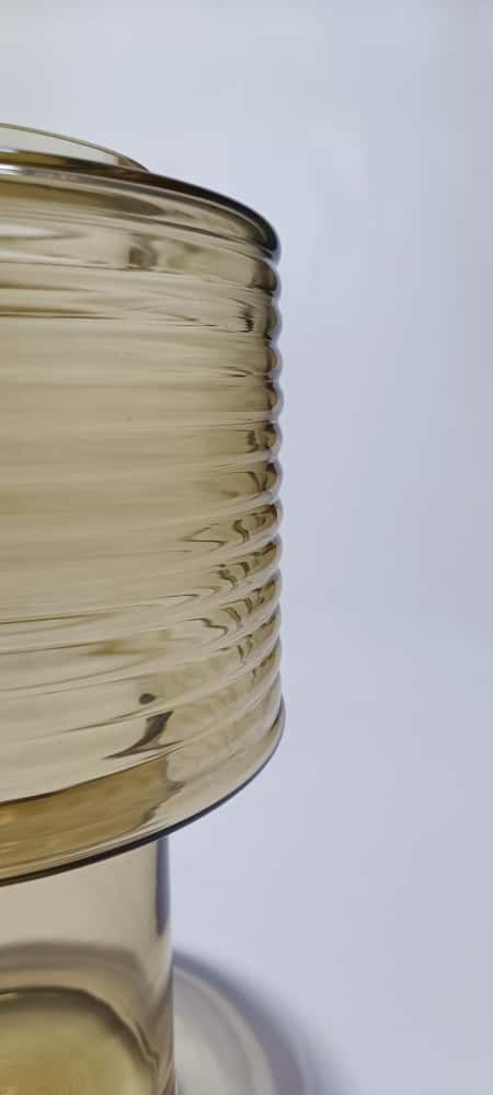 Vaso em vidro soprado, castanho e transparente – vista 4
