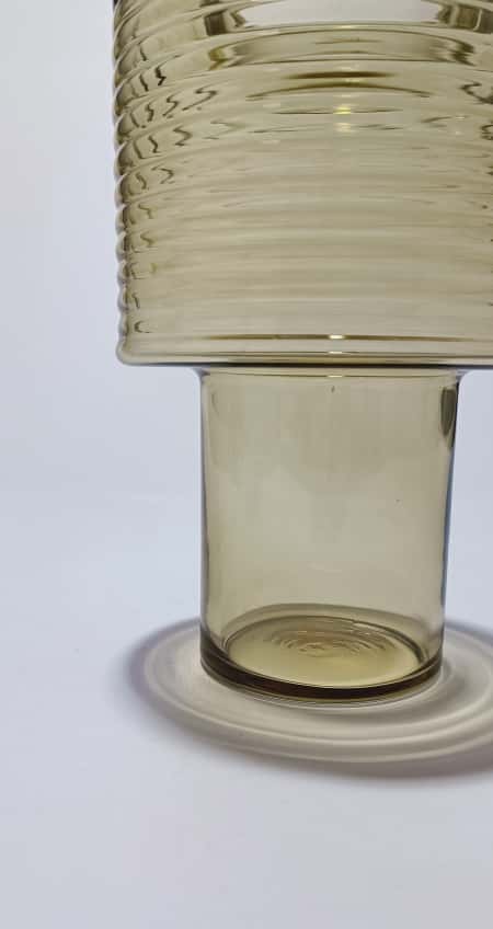 Vaso em vidro soprado, castanho e transparente – vista 5