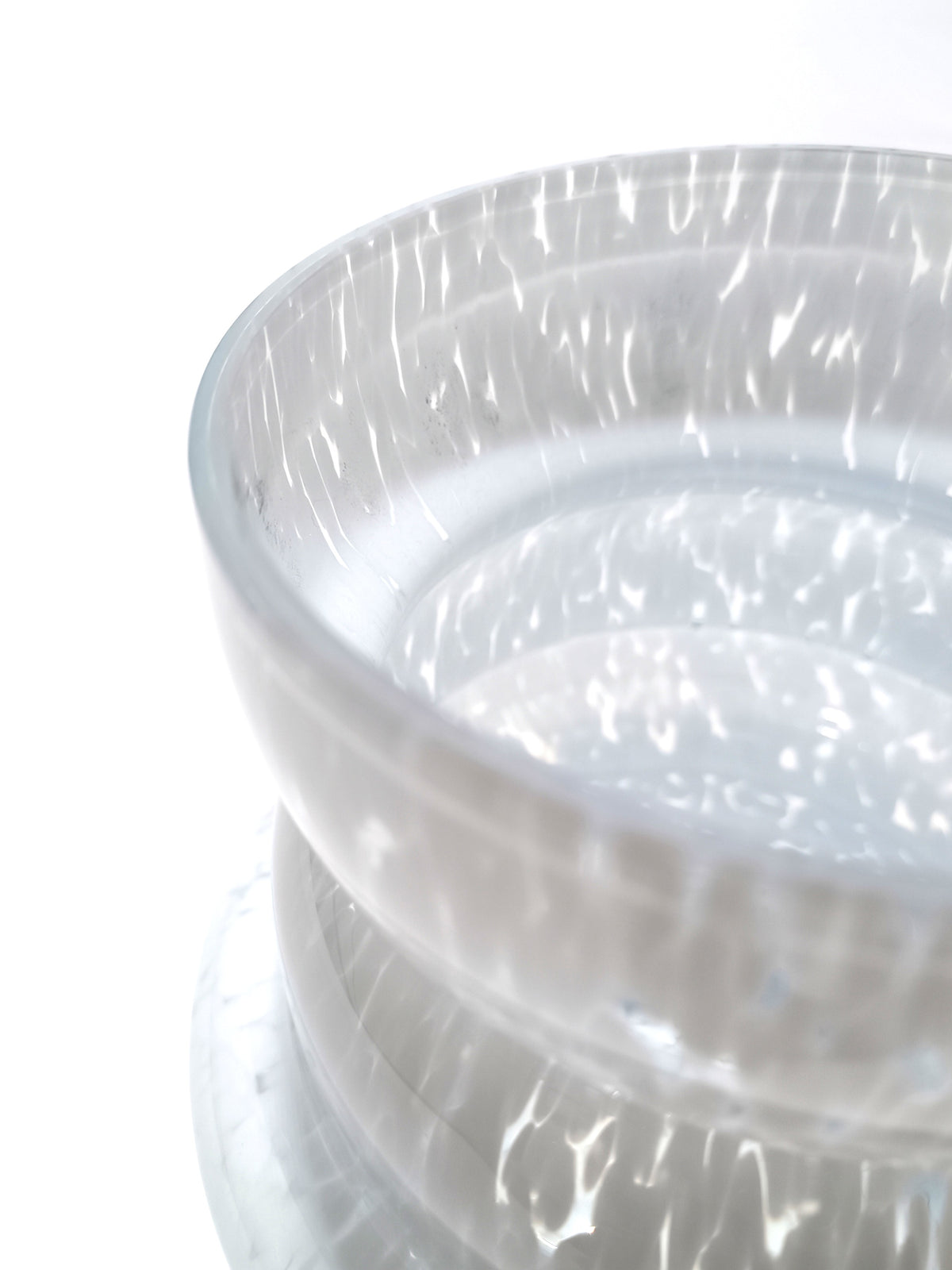 Vaso em vidro soprado ondulado, granulado – vista 6