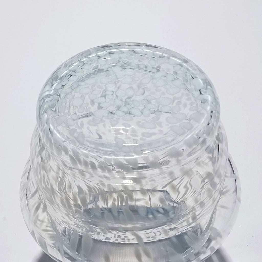 Vaso em vidro soprado ondulado, grão opala – vista 4