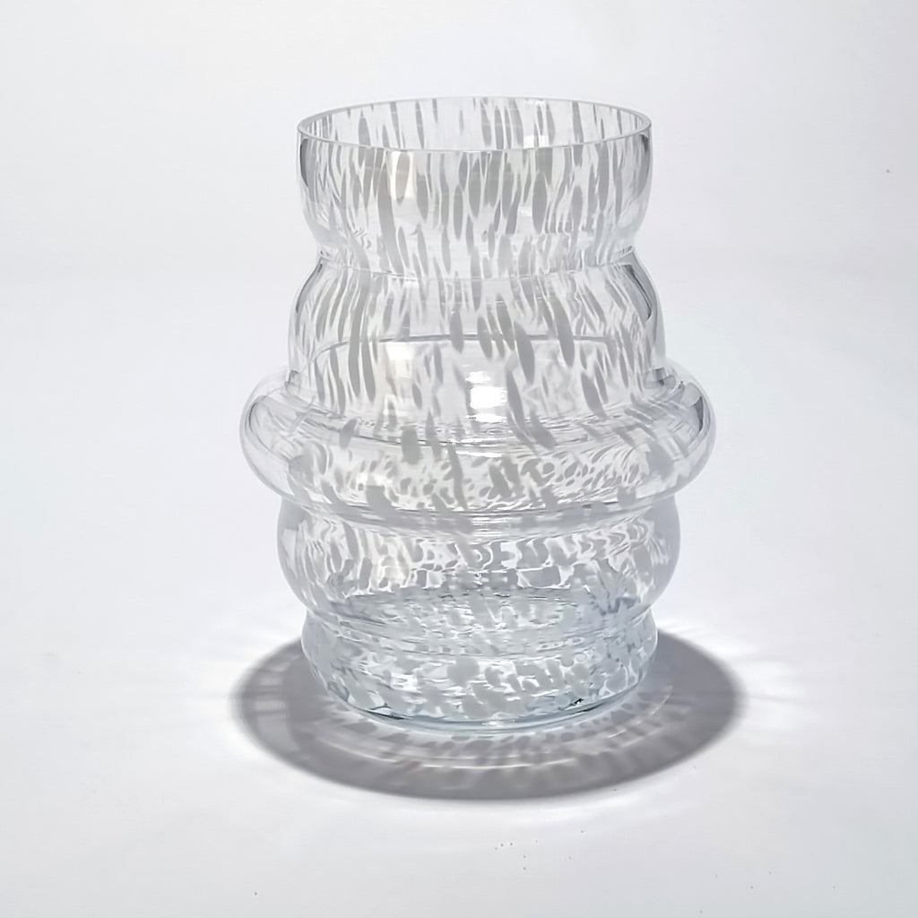 Vaso em vidro soprado ondulado, grão opala – vista 8